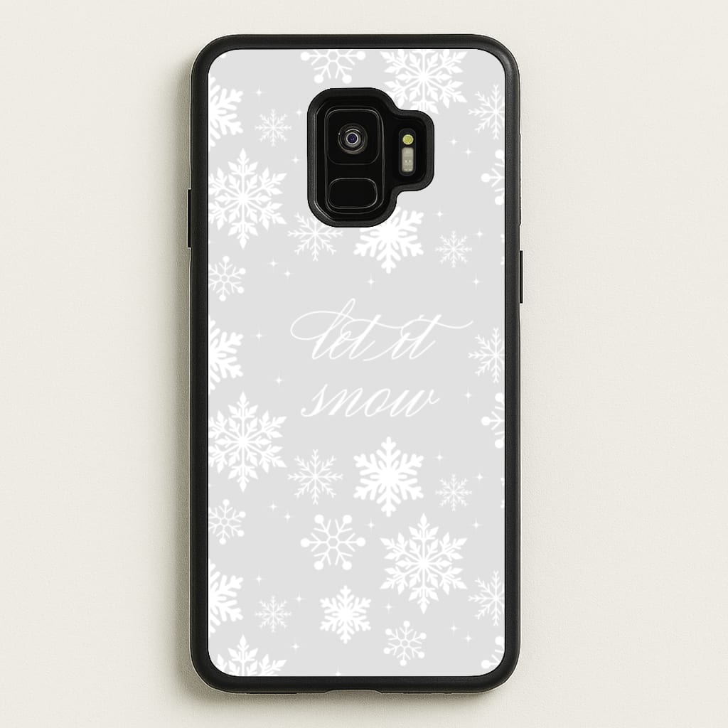 Let It Snow Christmas Pattern - Christmas Phone Case for Galaxy S9
