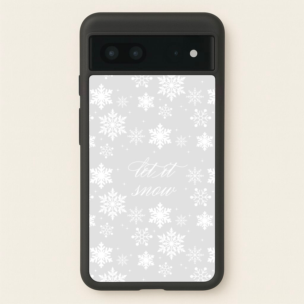 Let It Snow Christmas Pattern - Christmas Phone Case for Google Pixel 7