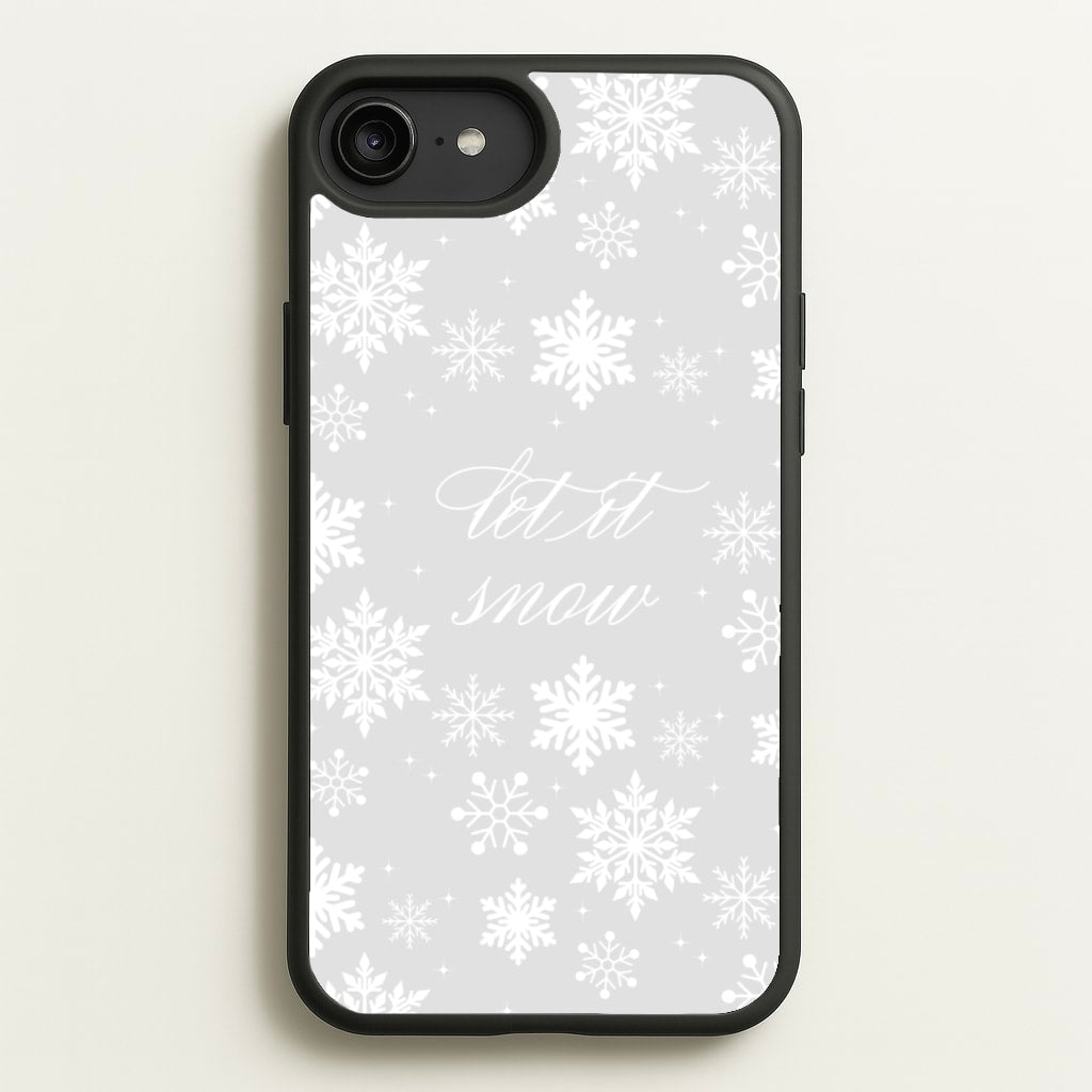 Let It Snow Christmas Pattern - Christmas Phone Case for iPhone 6 Plus / 7 Plus / 8 Plus