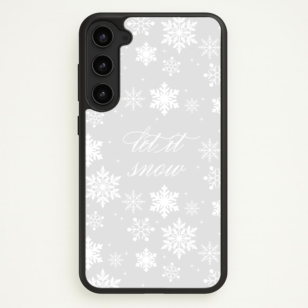 Let It Snow Christmas Pattern - Christmas Phone Case for Galaxy S23
