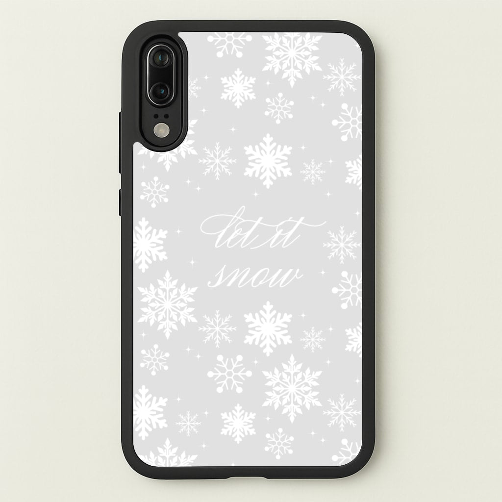 Let It Snow Christmas Pattern - Christmas Phone Case for Huawei P20