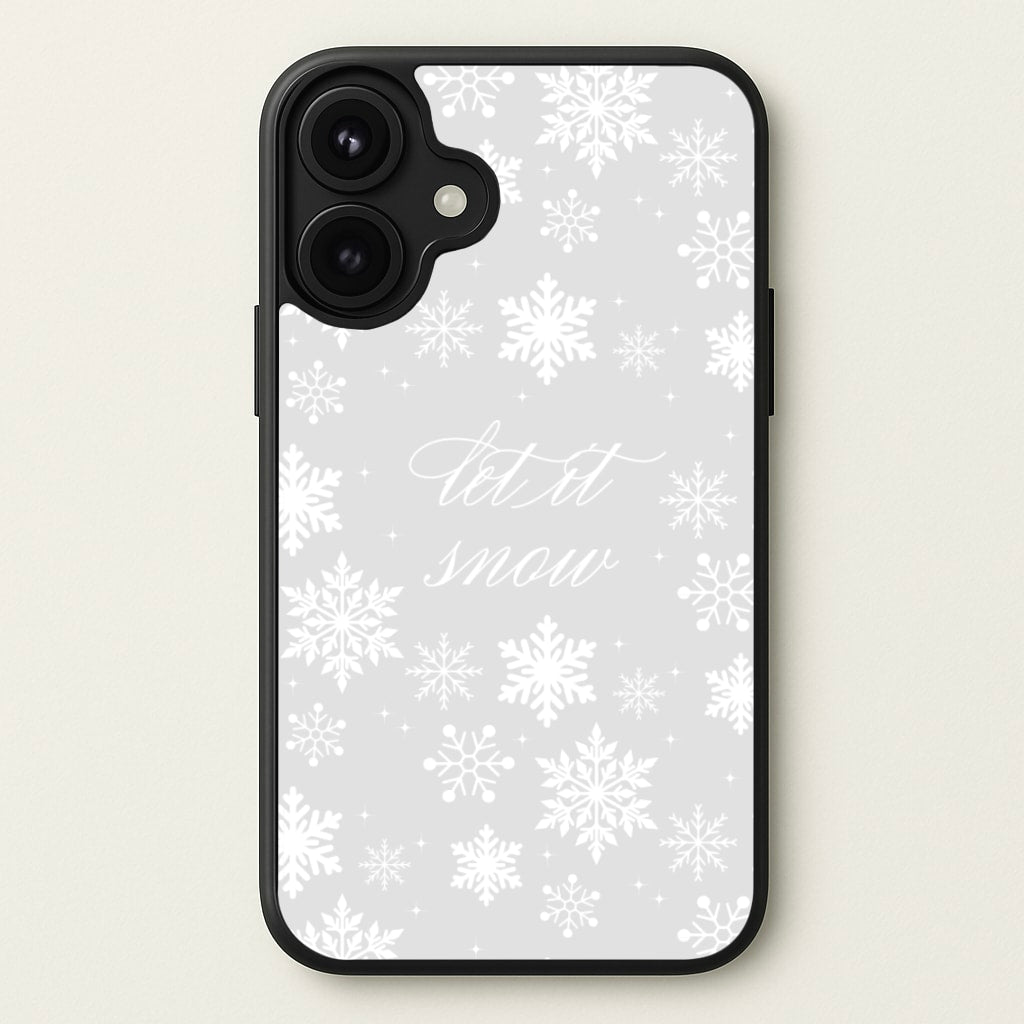 Let It Snow Christmas Pattern Phone Case for iPhone 17