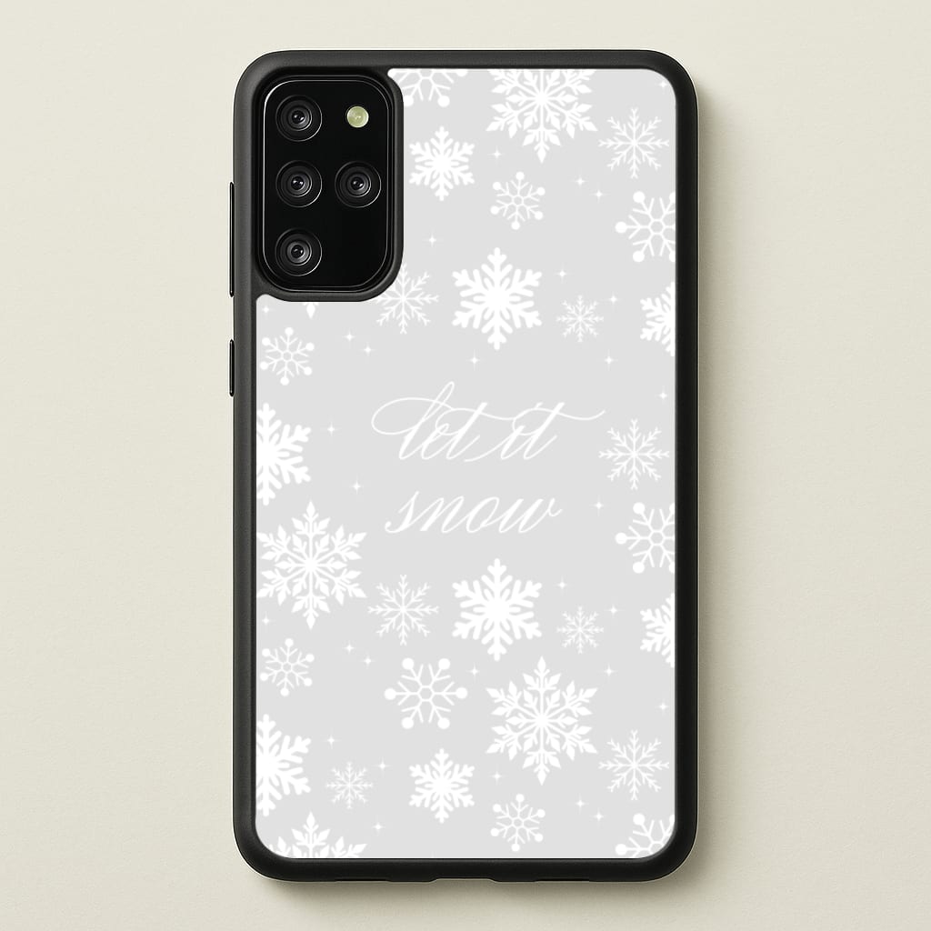 Let It Snow Christmas Pattern - Christmas Phone Case for Galaxy S20 Plus