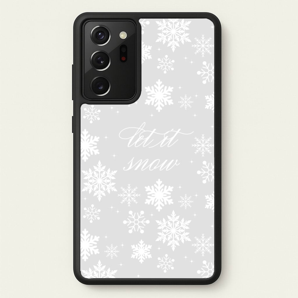 Let It Snow Christmas Pattern - Christmas Phone Case for Galaxy Note 20 Ultra