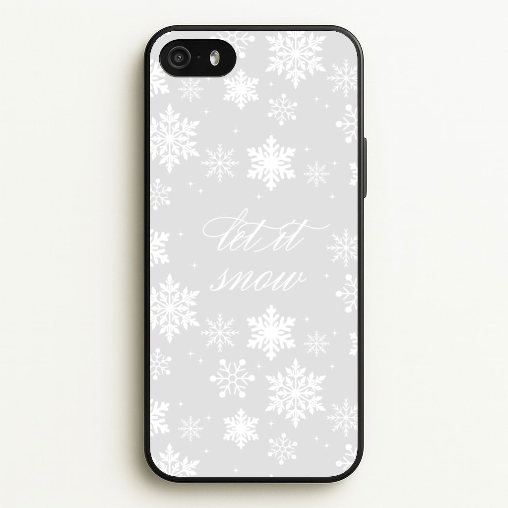 Let It Snow Christmas Pattern - Christmas Phone Case for iPhone 5 / 5s / SE 2016