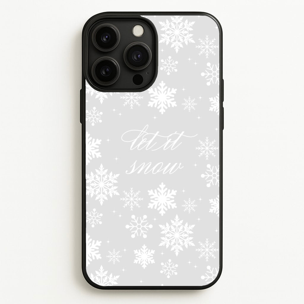 Let It Snow Christmas Pattern - Christmas Phone Case for iPhone 13 Pro Max