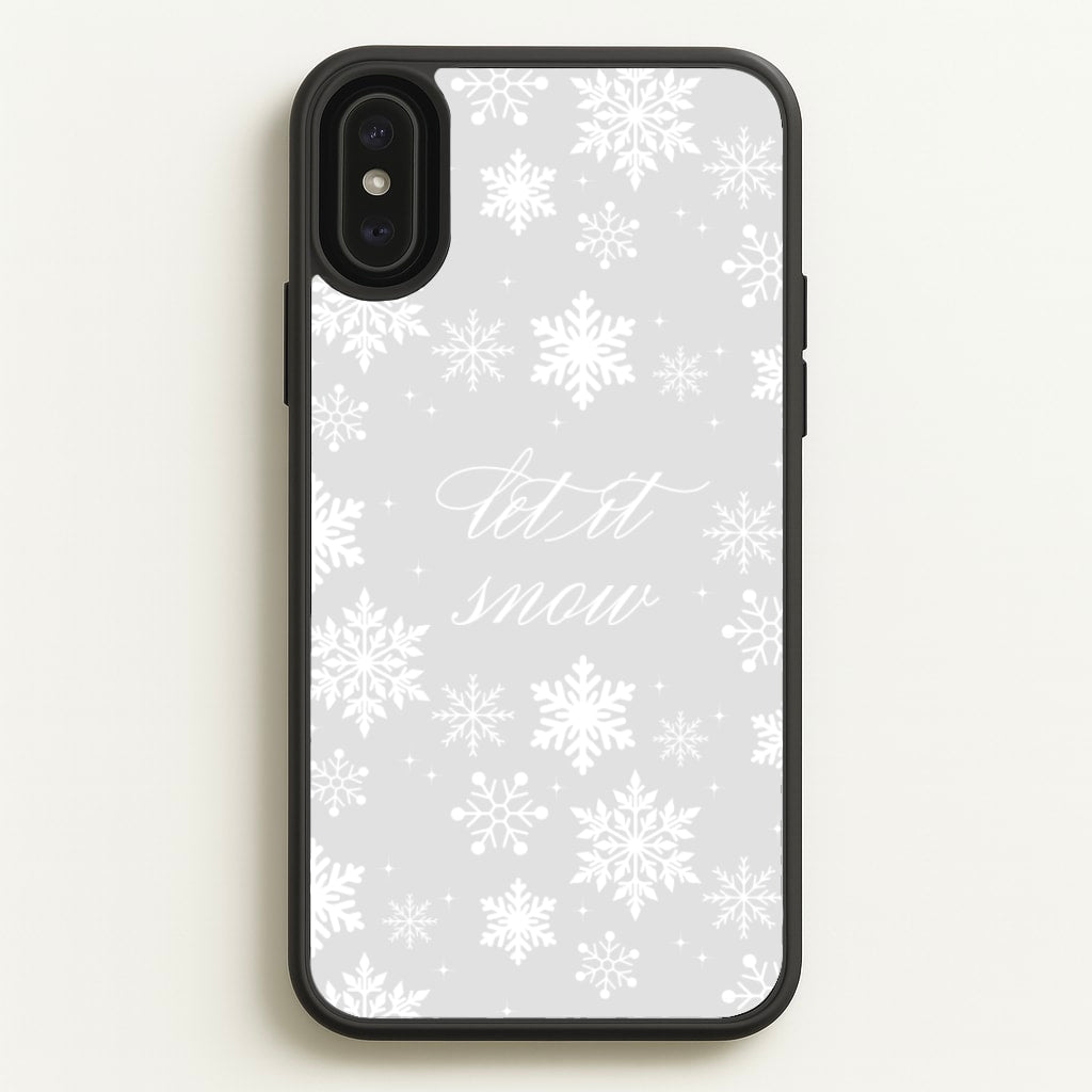 Let It Snow Christmas Pattern - Christmas Phone Case for iPhone XS Max
