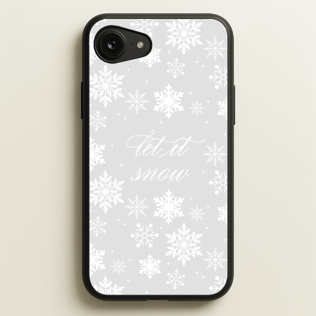 Let It Snow Christmas Pattern - Christmas Phone Case for iPhone 16e
