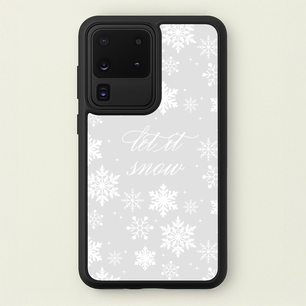 Let It Snow Christmas Pattern - Christmas Phone Case for Galaxy S20 Ultra