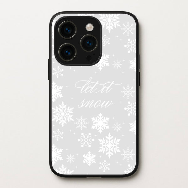 Let It Snow Christmas Pattern - Christmas Phone Case for iPhone 15 Pro