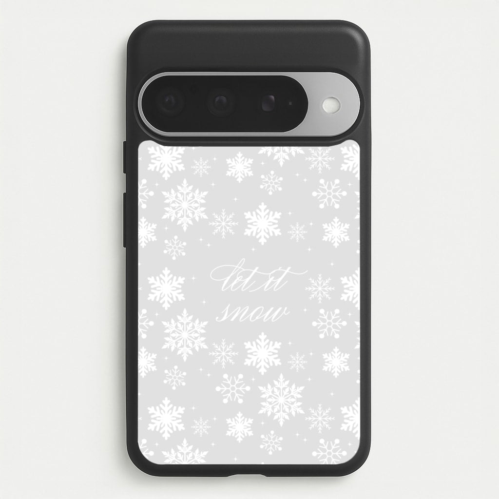 Let It Snow Christmas Pattern Phone Case for Google Pixel 10 Pro XL