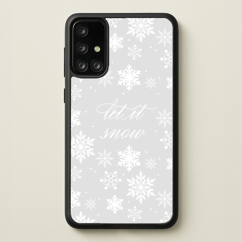 Let It Snow Christmas Pattern - Christmas Phone Case for Galaxy A71