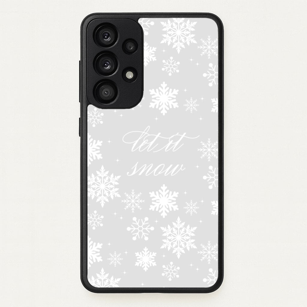 Let It Snow Christmas Pattern - Christmas Phone Case for Galaxy A53