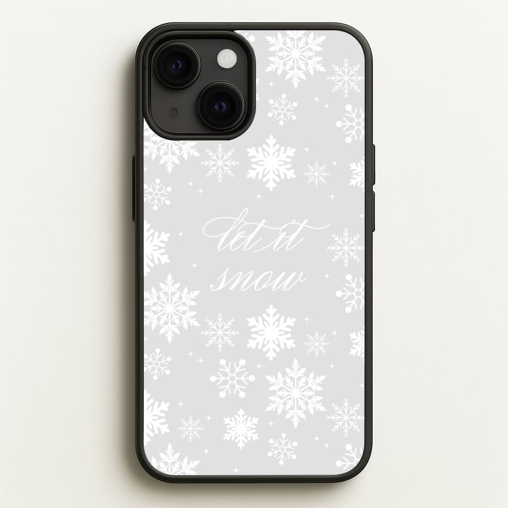 Let It Snow Christmas Pattern - Christmas Phone Case for iPhone 13 Mini