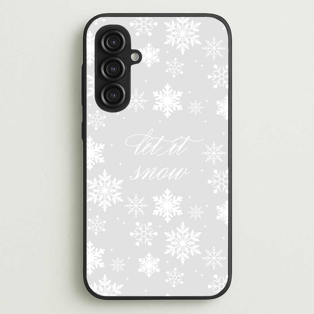 Let It Snow Christmas Pattern - Christmas Phone Case for Galaxy S23FE