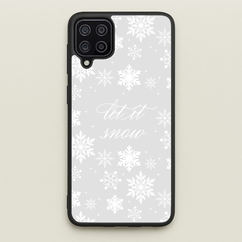 Let It Snow Christmas Pattern - Christmas Phone Case for Galaxy A12