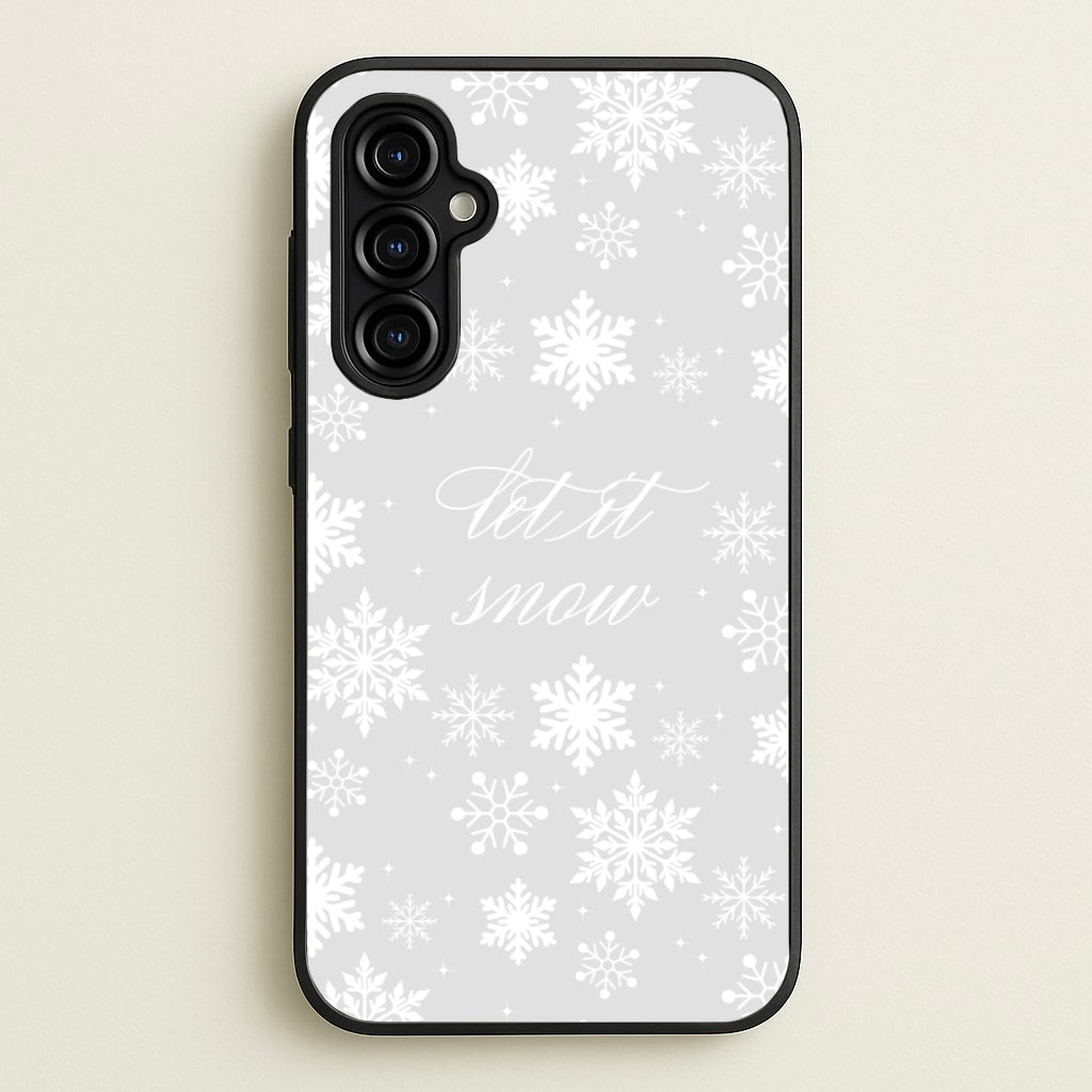 Let It Snow Christmas Pattern - Christmas Phone Case for Galaxy A54