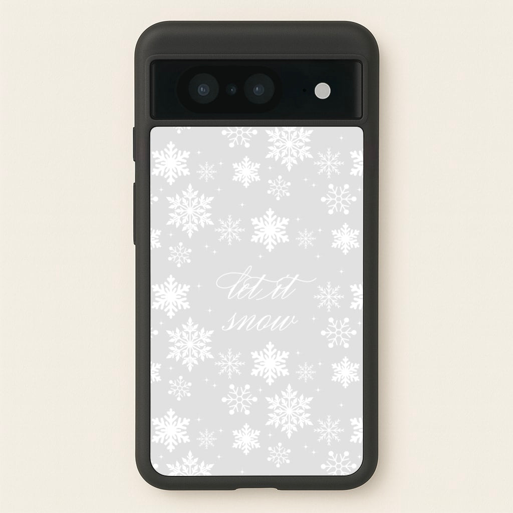 Let It Snow Christmas Pattern - Christmas Phone Case for Google Pixel 8