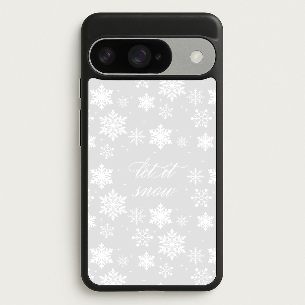 Let It Snow Christmas Pattern Phone Case for Google Pixel 10 / 10 Pro