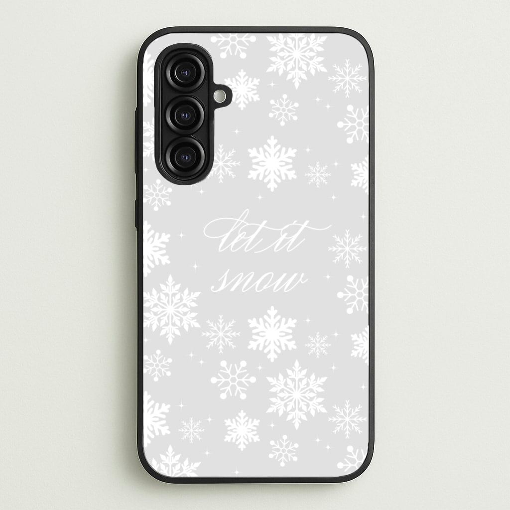 Let It Snow Christmas Pattern - Christmas Phone Case for Galaxy A16
