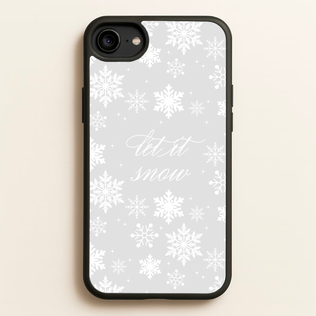 Let It Snow Christmas Pattern - Christmas Phone Case for iPhone 6 / 7 / 8 / SE