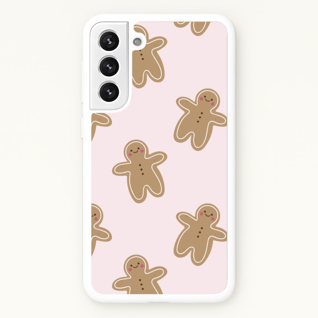 Gingerbread Men Christmas Pattern - Christmas Phone Case for Galaxy S22 Plus