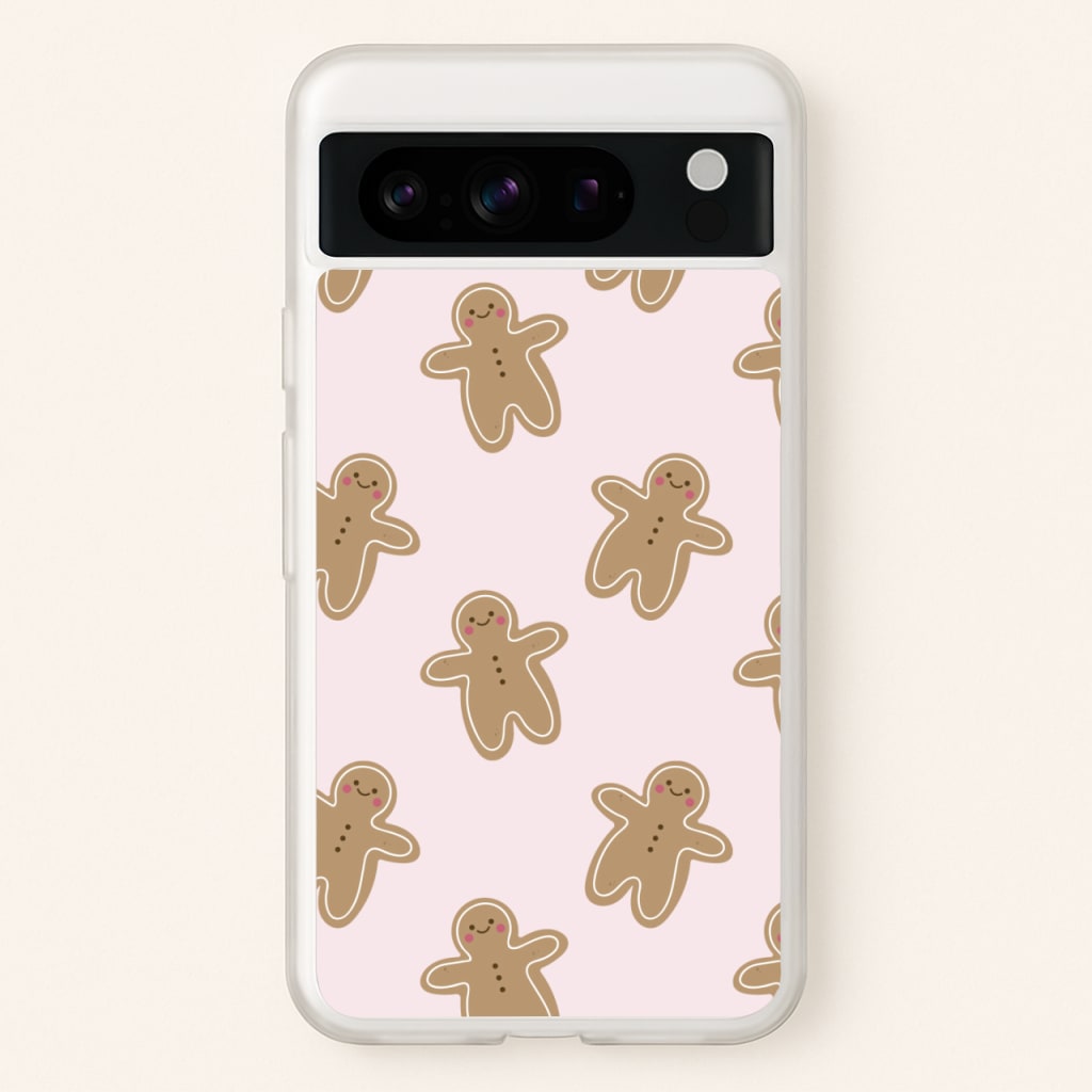 Gingerbread Men Christmas Pattern - Christmas Phone Case for Google Pixel 8 Pro