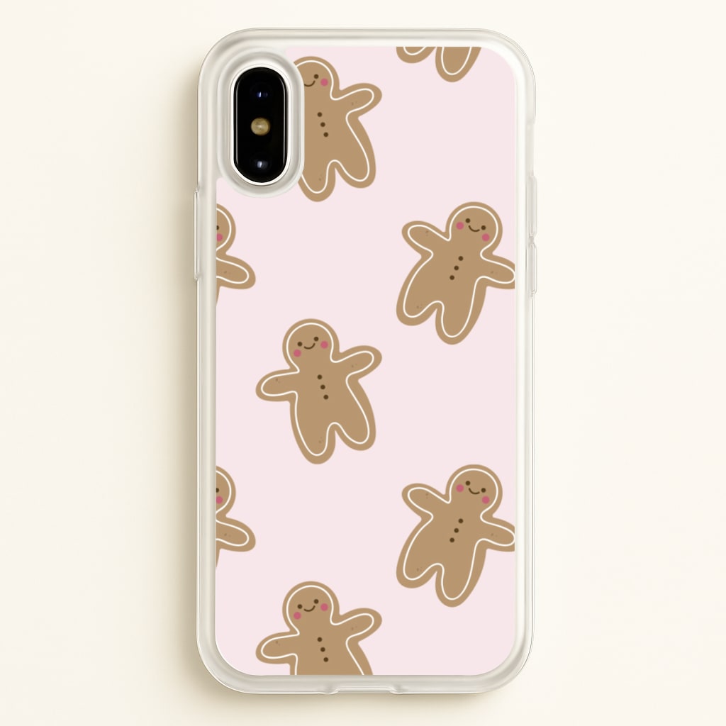 Gingerbread Men Christmas Pattern - Christmas Phone Case for iPhone X / XS