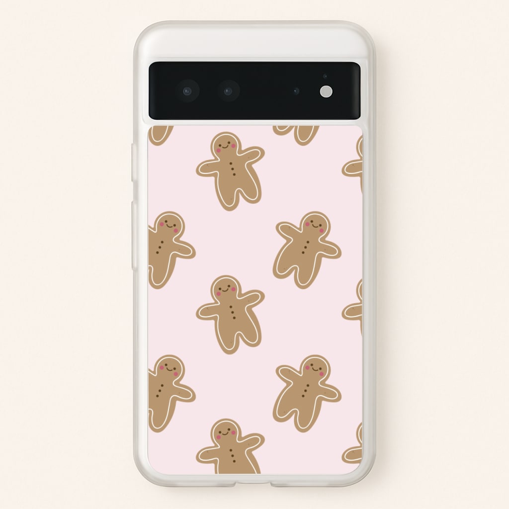 Gingerbread Men Christmas Pattern - Christmas Phone Case for Google Pixel 6