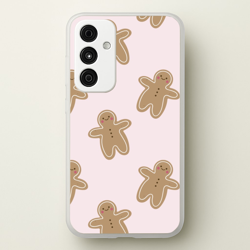 Gingerbread Men Christmas Pattern - Christmas Phone Case for Galaxy A35