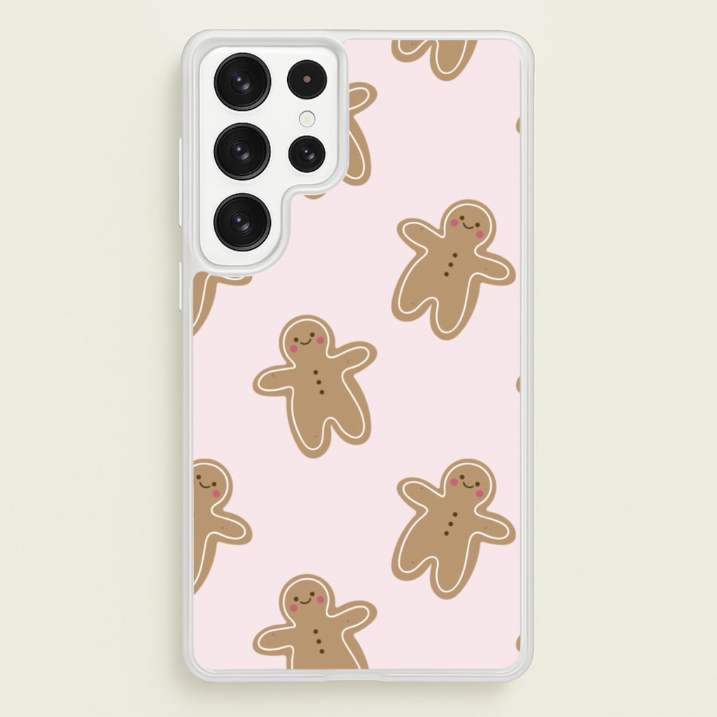 Gingerbread Men Christmas Pattern - Christmas Phone Case for Galaxy S23 Ultra
