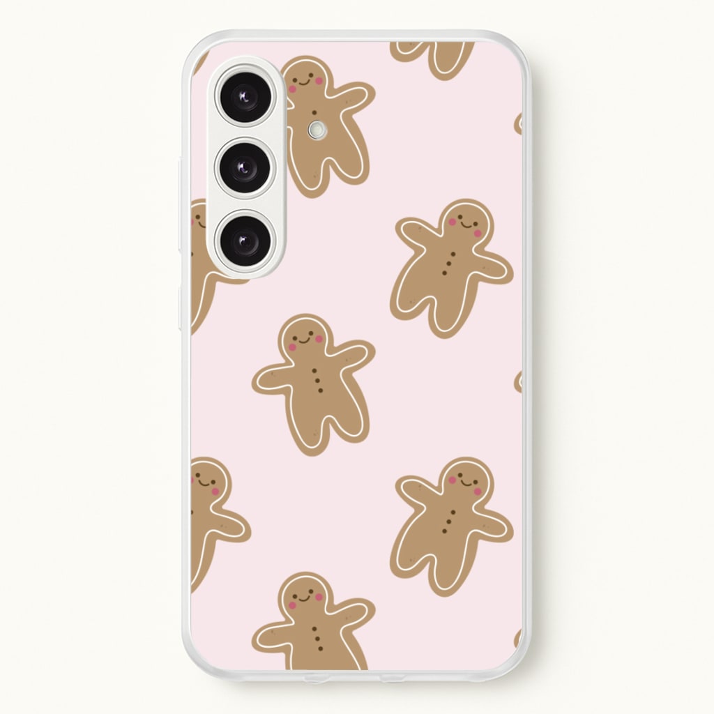 Gingerbread Men Christmas Pattern - Christmas Phone Case for Galaxy S25 Plus