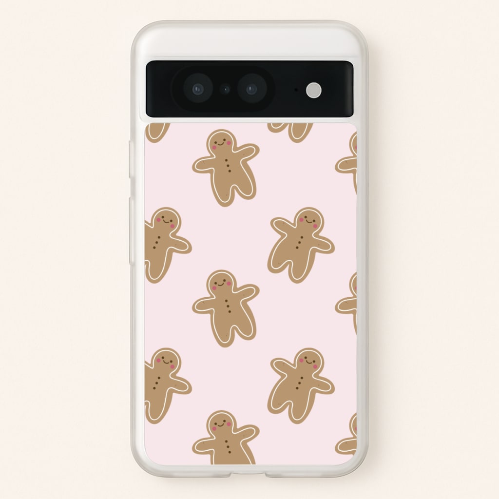 Gingerbread Men Christmas Pattern - Christmas Phone Case for Google Pixel 8