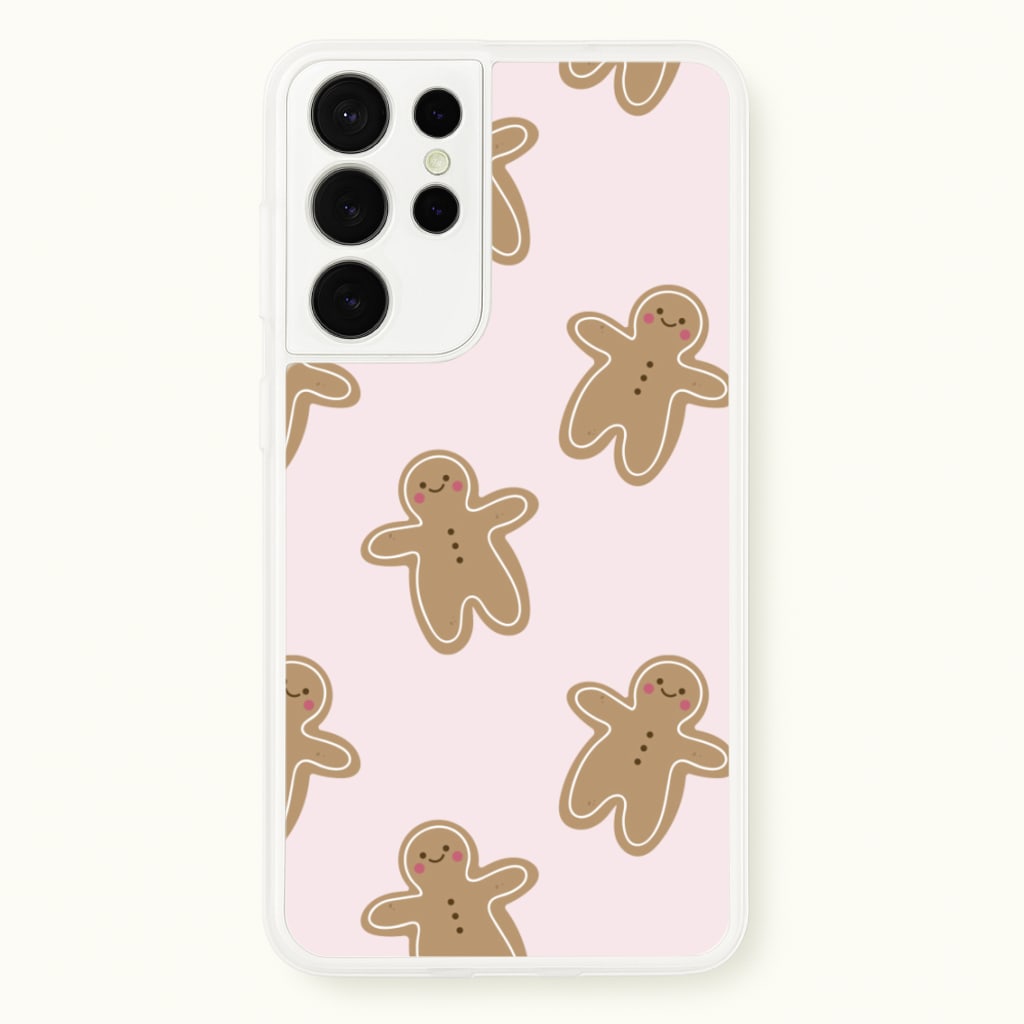 Gingerbread Men Christmas Pattern - Christmas Phone Case for Galaxy S21 Ultra