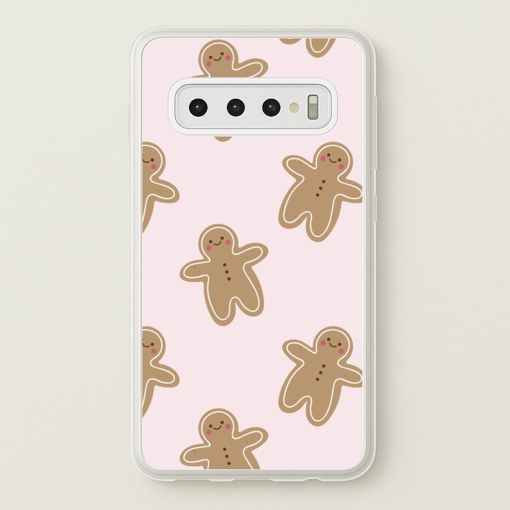 Gingerbread Men Christmas Pattern - Christmas Phone Case for Galaxy S10 Plus