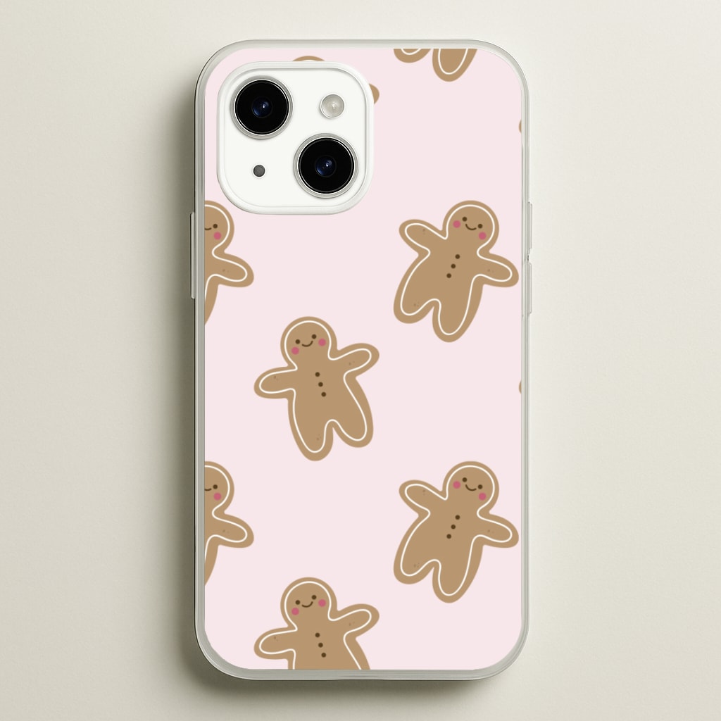 Gingerbread Men Christmas Pattern - Christmas Phone Case for iPhone 15