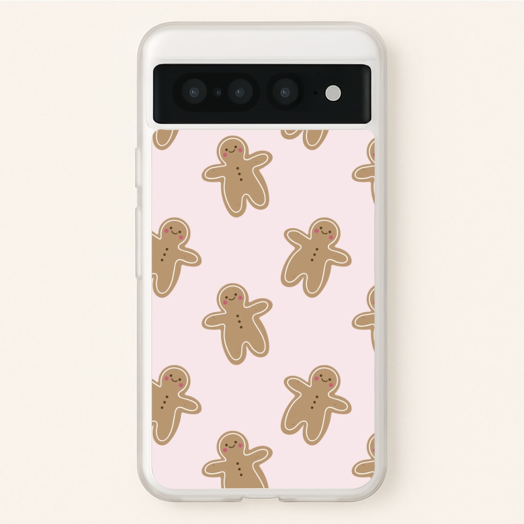 Gingerbread Men Christmas Pattern - Christmas Phone Case for Google Pixel 7 Pro