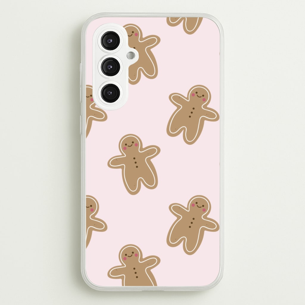 Gingerbread Men Christmas Pattern - Christmas Phone Case for Galaxy S23FE