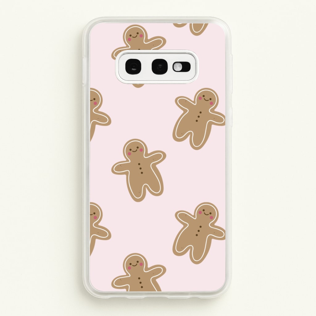 Gingerbread Men Christmas Pattern - Christmas Phone Case for Galaxy S10e