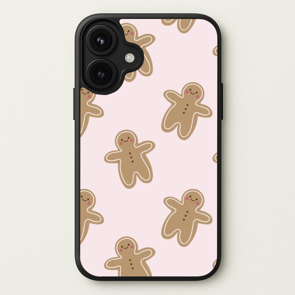 Gingerbread Men Christmas Pattern Phone Case for iPhone 17