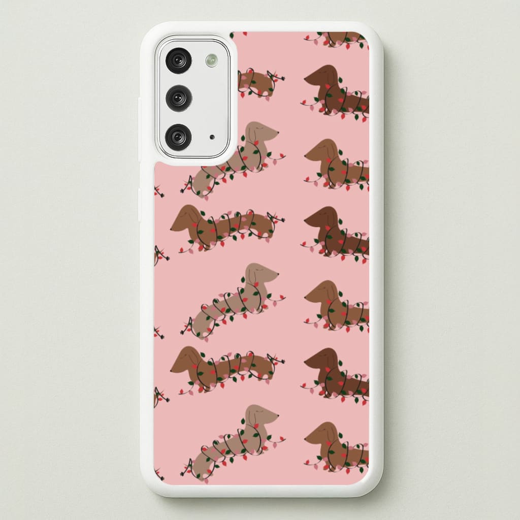 Dachshund Christmas Pattern - Christmas Phone Case for Galaxy Note 20