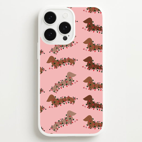 Dachshund Christmas Pattern - Christmas Phone Case for iPhone 13 Pro Max