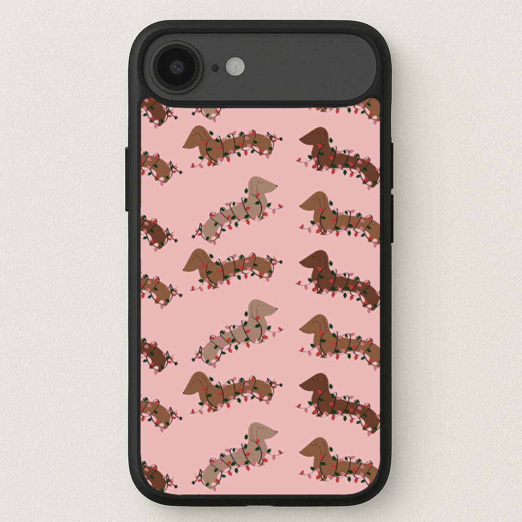 Dachshund Christmas Pattern Phone Case for iPhone 17 Air
