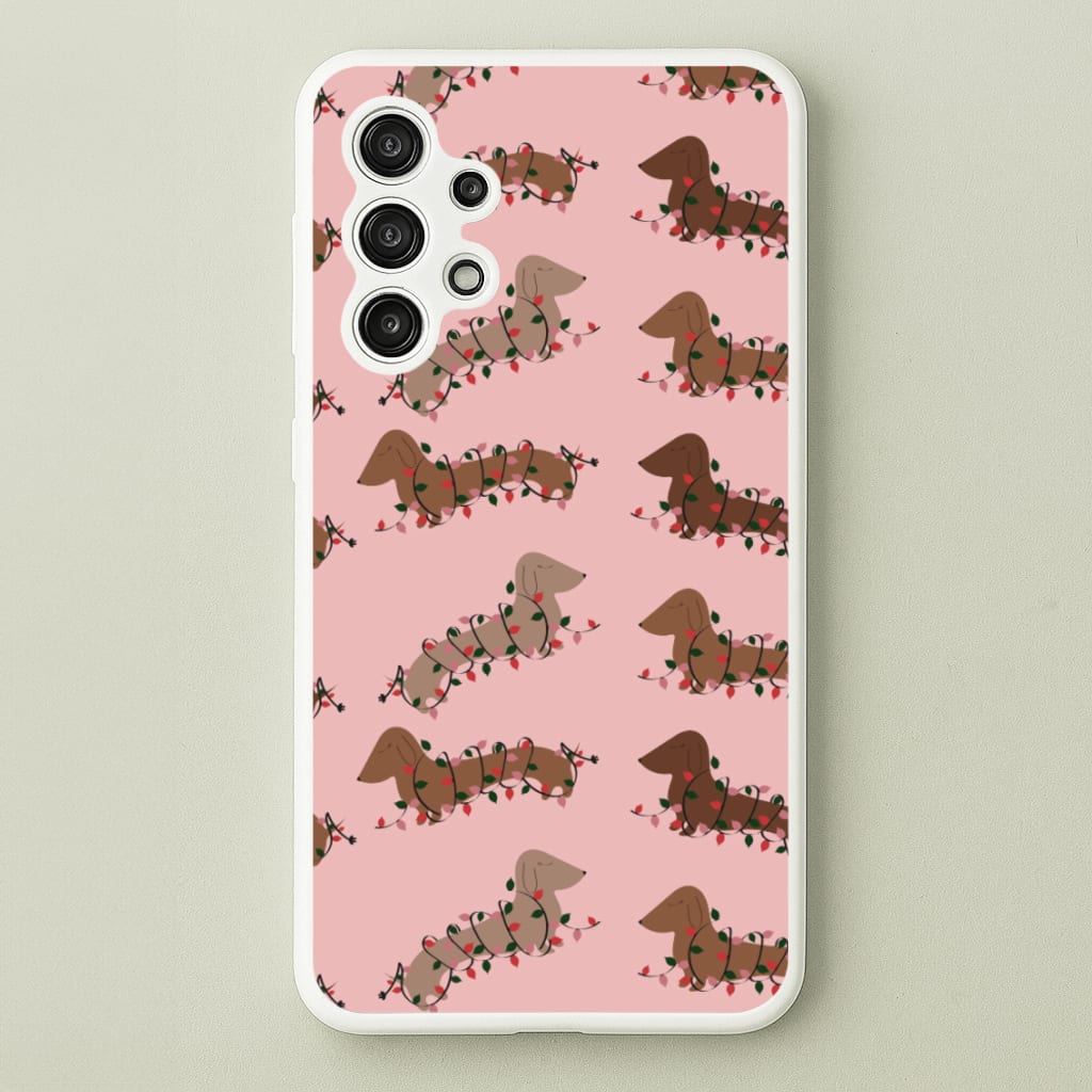 Dachshund Christmas Pattern - Christmas Phone Case for Galaxy A13