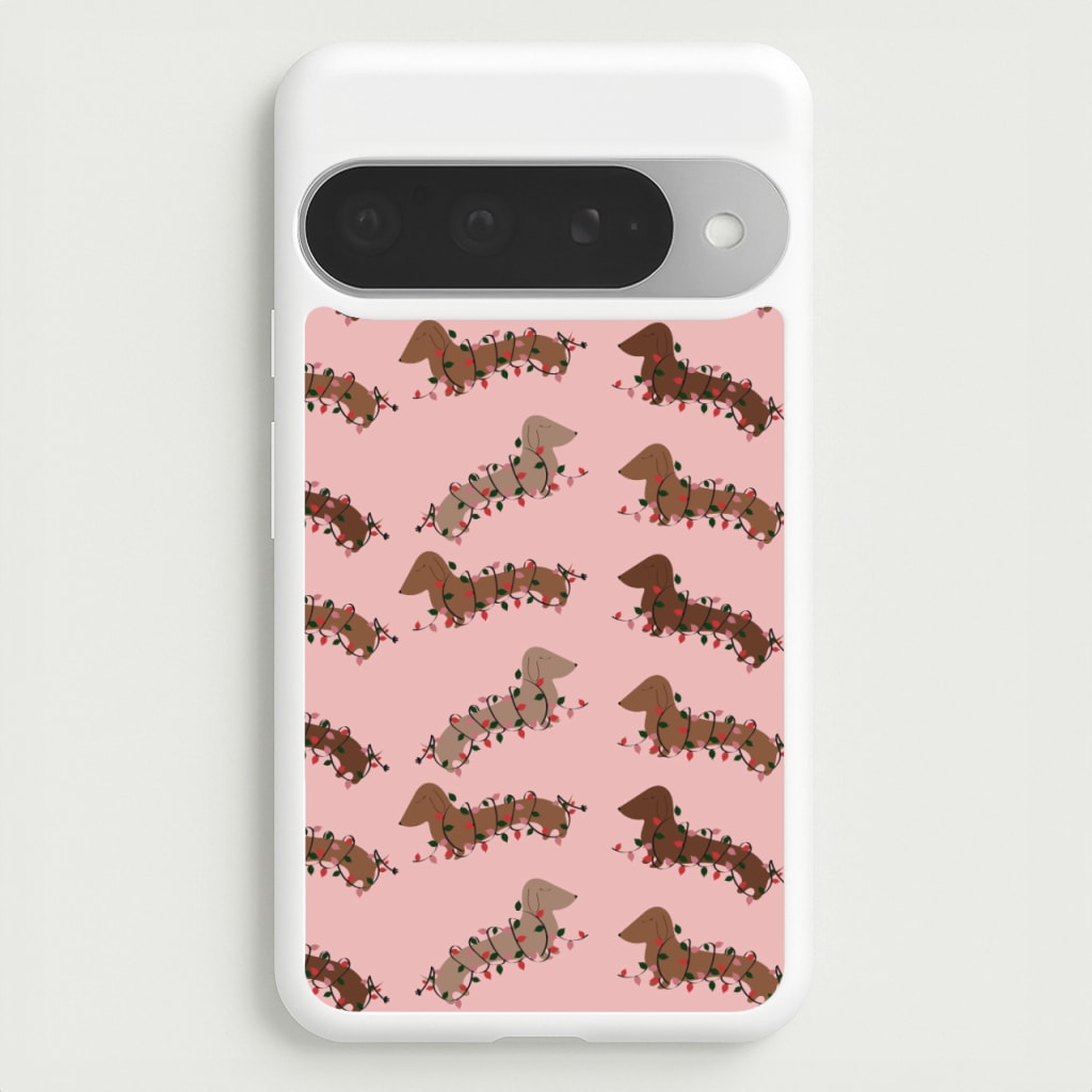 Dachshund Christmas Pattern Phone Case for Google Pixel 10 Pro XL