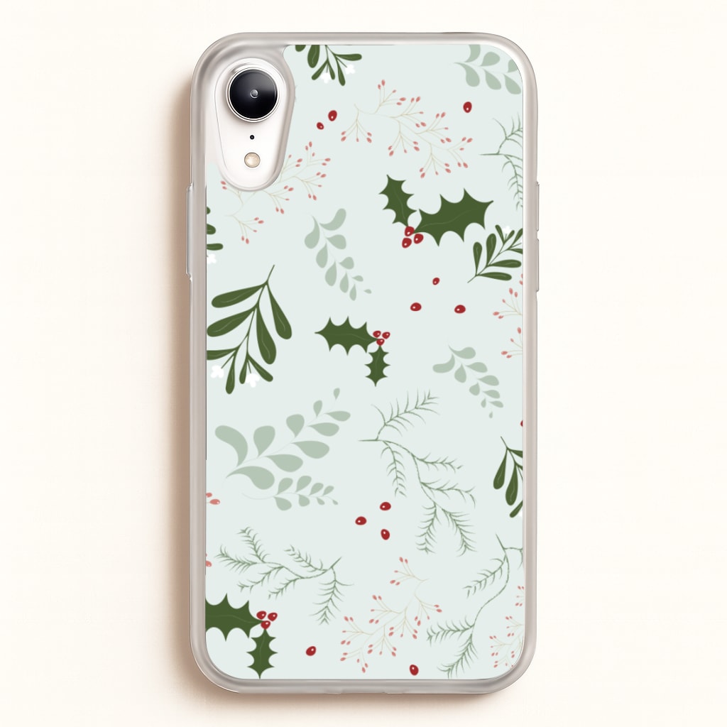 Christmas Floral Pattern - Christmas Phone Case for iPhone XR