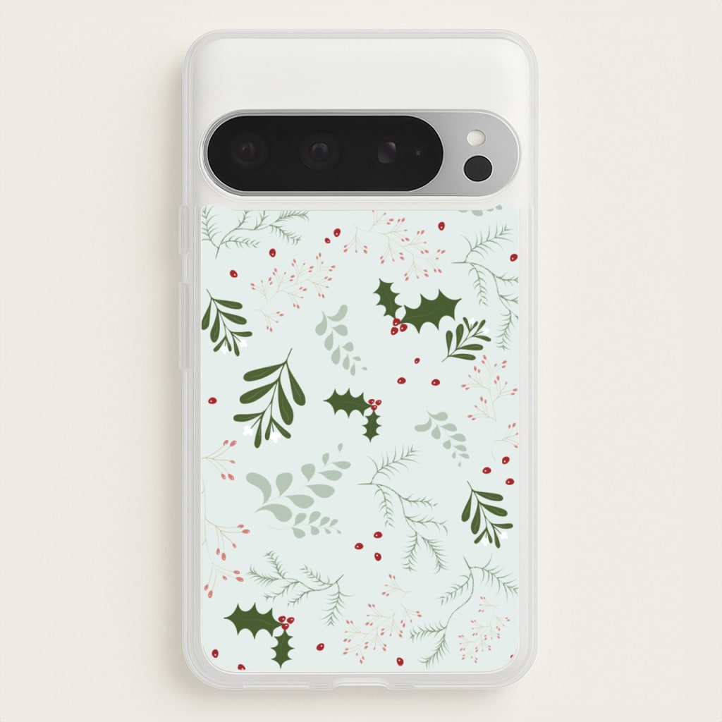 Christmas Floral Pattern - Christmas Phone Case for Google Pixel 9 Pro XL