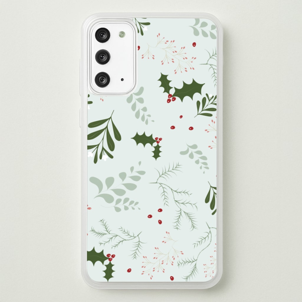 Christmas Floral Pattern - Christmas Phone Case for Galaxy Note 20