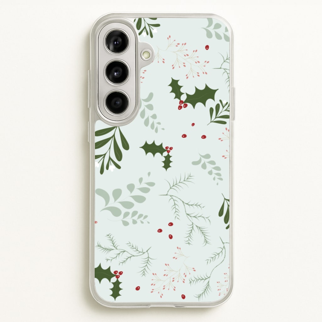 Christmas Floral Pattern - Christmas Phone Case for Galaxy A56