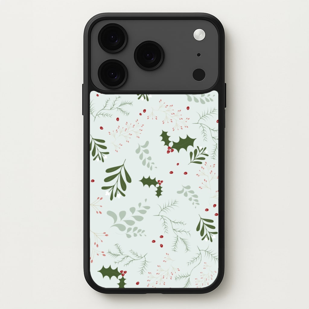 Christmas Floral Pattern Phone Case for iPhone 17 Pro Max